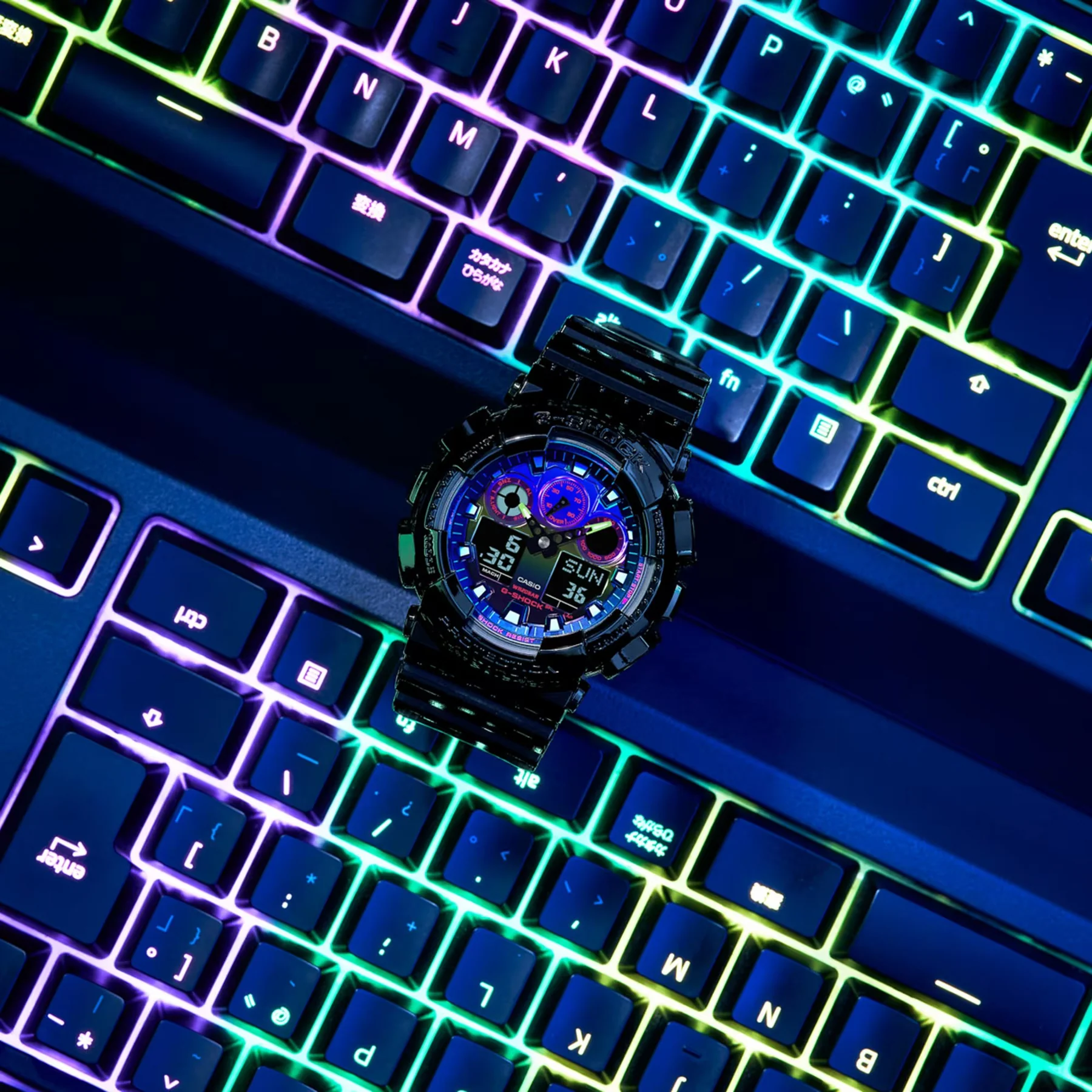 ساعت مچی کاسیو مدل GA-100RGB-1ADR